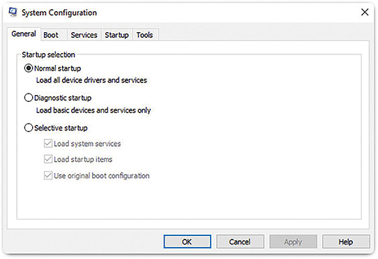 A screenshot shows a System Configuration window.