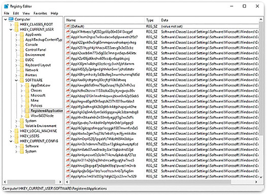 A screenshot shows the Registry Editor window.