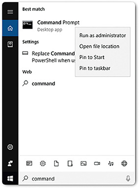 A screenshot shows the Run as administrator using Administrator Command Prompt.