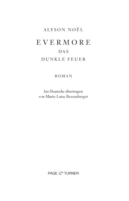 Evermore - Das dunkle Feuer - Noël, A: Evermore - Das dunkle Feuer