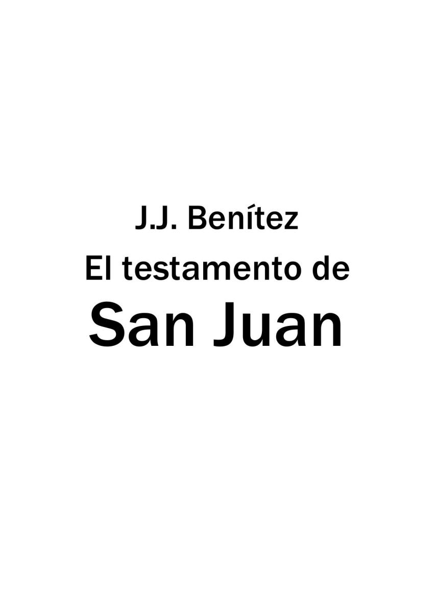 El testamento de San Juan