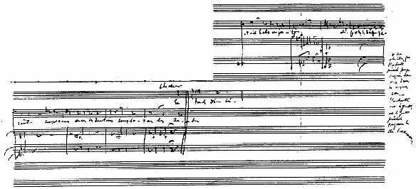 Illustration: Fac-Similé d'un Autographe de Bizet.