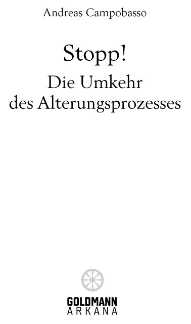 Stopp Die Umkehr des Alterungsprozesses