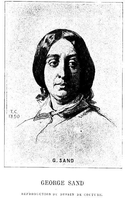 GEORGE SAND. REPRODUCTION DU DESSIN DE COUTURE.