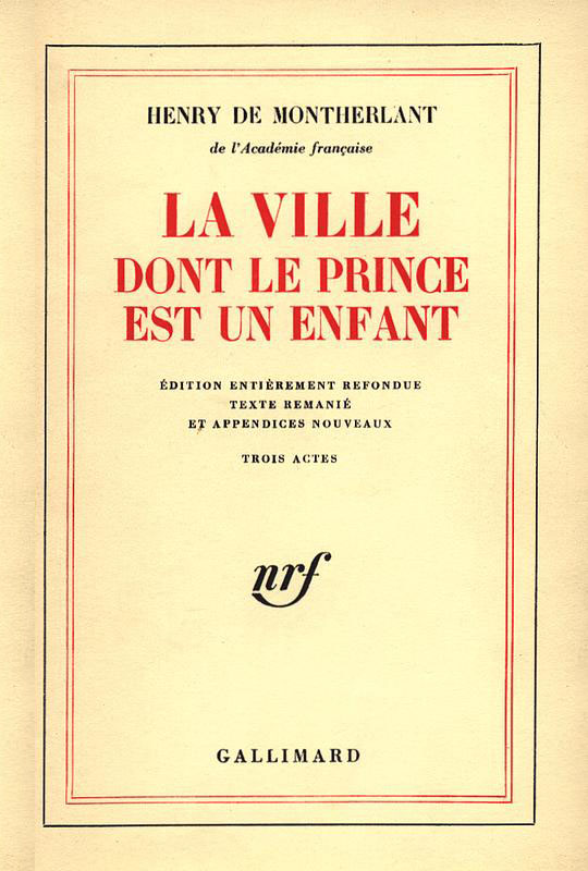 La Ville dont le Prince est un Enfant