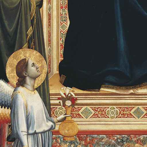 Giotto,Madonna d’Ognissanti, particolare, Firenze, Galleria degli Uffizi 