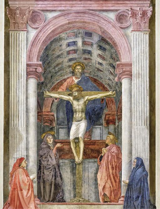 Masaccio,Trinità, 1426-1427 circa, affresco, cm 667