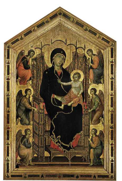 Duccio di Buoninsegna,Madonna Rucellai, post 1285, tempera su tavola, cm 450