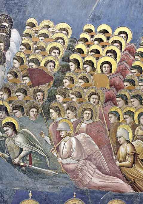 Giotto,Giudizio Universale,particolare con le schiere angeliche 