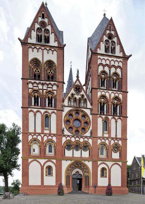 Facciata della cattedrale di Limburg an der Lahn 