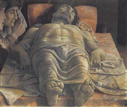 Andrea Mantegna,Compianto sul Cristo morto, 1500 circa, tempera su tela, cm 68