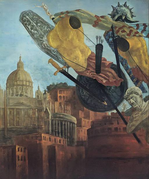 Corrado Cagli,Veduta ideale di Roma, 1937, olio su tela, cm 121