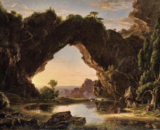 Thomas Cole,Sera in Arcadia, 1843, olio su tela cm 83