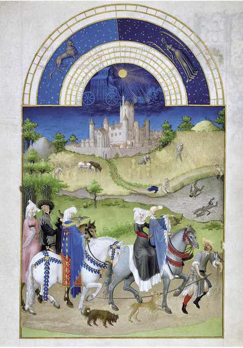 Pol de Limbourg,Agosto, miniatura da Les Très Riches Heures du Duc de Berry, f. 8v, 1410-1416, cm 29