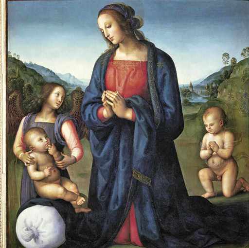 Perugino,Madonna del sacco, 1495-1500, olio su tavola, cm 88