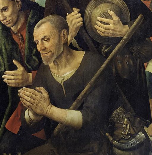 Hugo Van der Goes,Trittico Portinari, particolare, 1475 ca, olio su tavola, cm 253