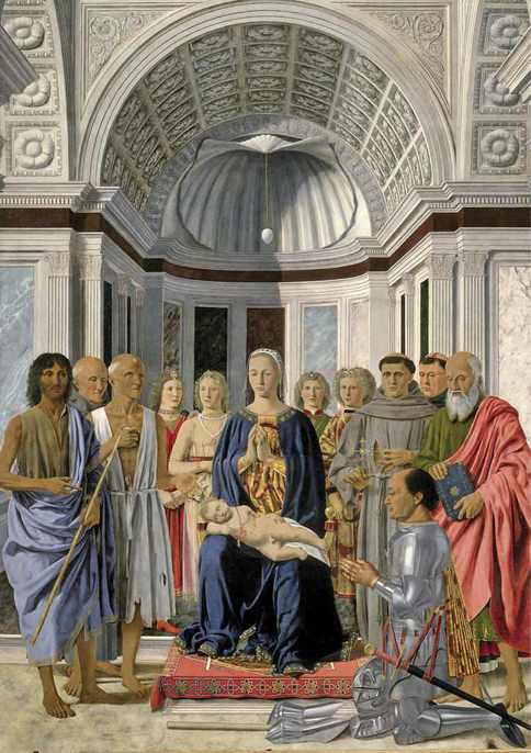 Piero della Francesca,Pala di Brera, 1472-1474, olio e tempera su tavola, cm 248