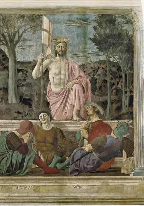 Piero della Francesca,La Resurrezione di Cristo, 1450-1463, tempera e affresco, cm 225