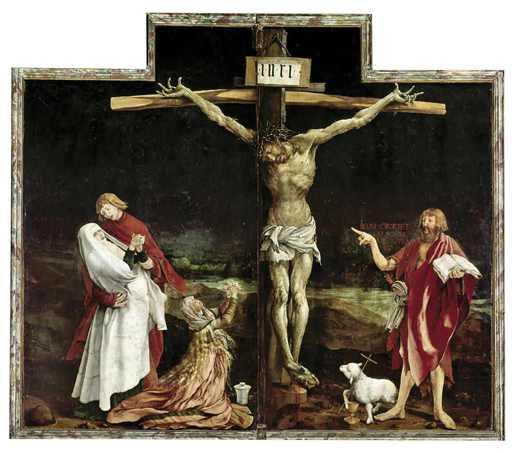 Matthias Grünewald,Crocifissione, 1512-1516, olio su tavola, cm 269