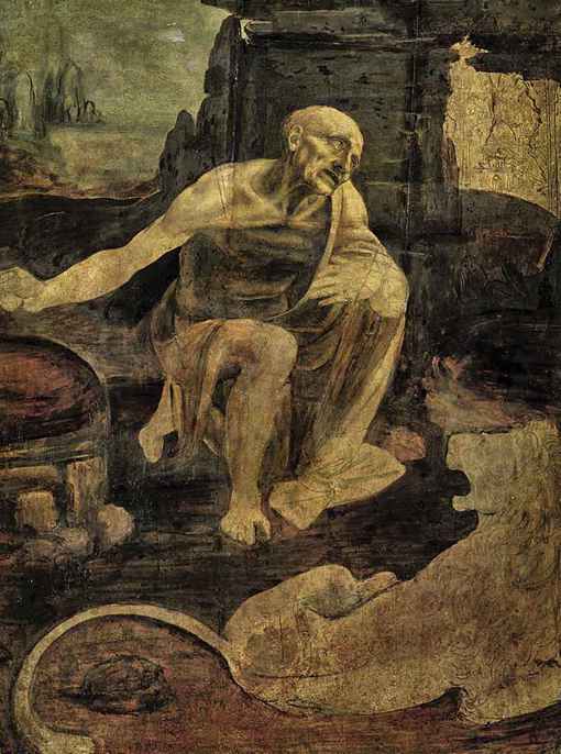 Leonardo,San Gerolamo, 1480 ca, tempera e olio su tavola, cm 103