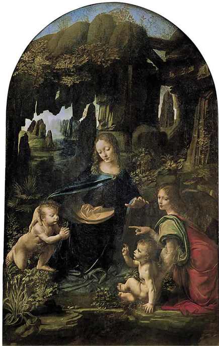 Leonardo,Vergine delle rocce, 1483-1486, olio su tavola, cm 199