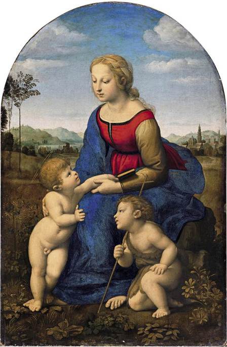 Raffaello,La belle jardinière, 1507, olio su tavola, cm 122