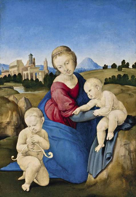 Raffaello,Madonna Esterházy, 1508, tempera e olio su tavola, cm 28,5