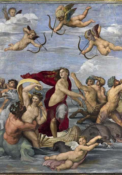 Raffaello,Trionfo di Galatea, 1512, affresco, Roma, Villa Farnesina 