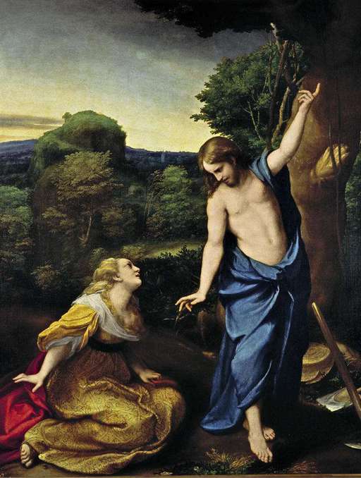 Correggio,Noli me tangere, 1525, olio su tavola, cm 130