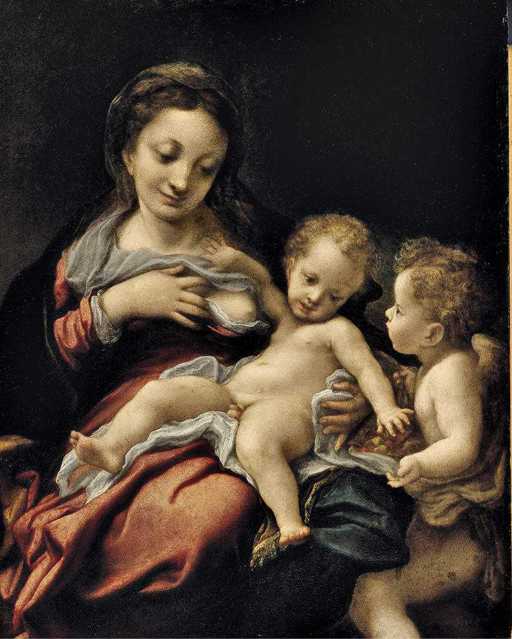 Correggio,Madonna del latte, 1524 ca, olio su tavola, cm 68,5