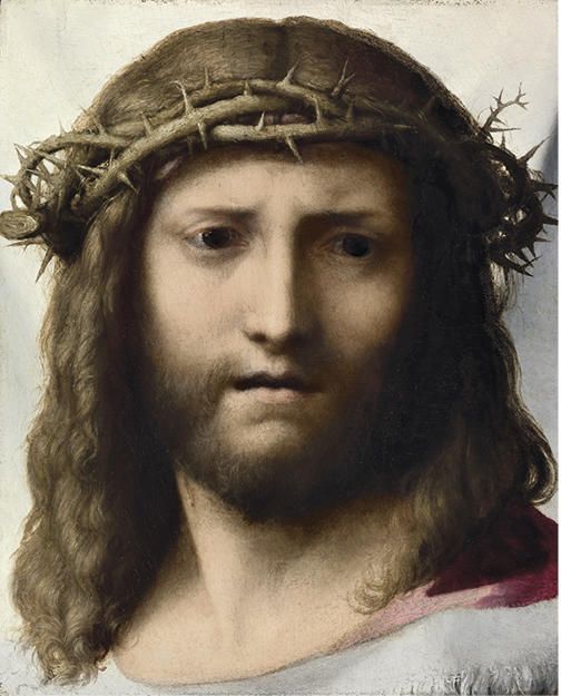 Correggio,Testa di Cristo, 1530 ca, olio su tavola, cm 28,6