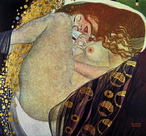 Gustav Klimt,Danae, 1907, olio su tela, cm 77