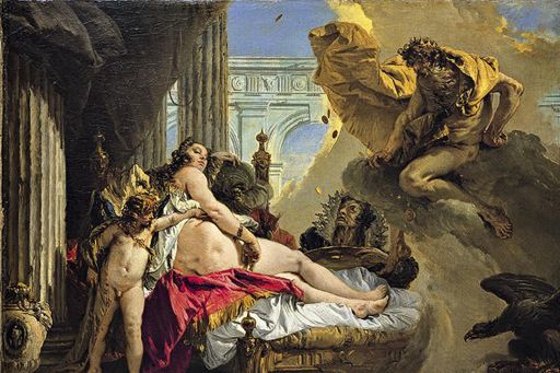 Giambattista Tiepolo,Giove e Danae, 1736, olio su tela, cm 41