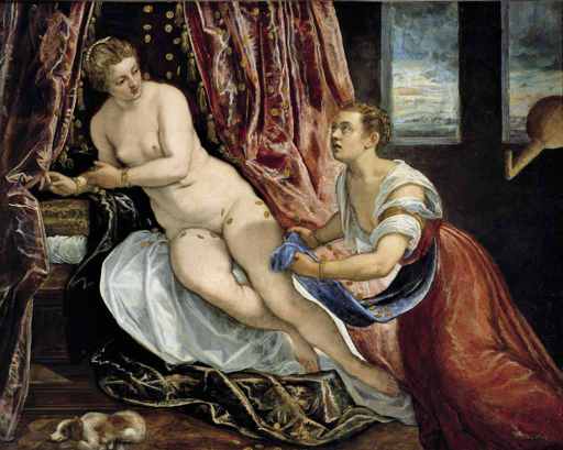 Tintoretto,Danae, 1570 ca, olio su tela, cm 142