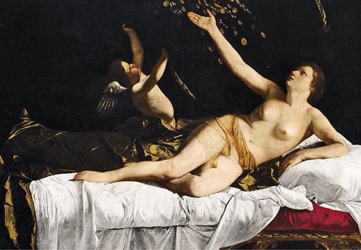 Orazio Gentileschi,Danae, 1623, olio su tela, cm 228,5