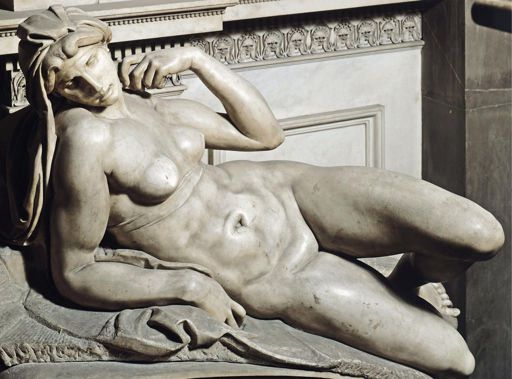 Michelangelo,L’Aurora, Tomba di Lorenzo de’ Medici, 1524-1527, marmo, Firenze, San Lorenzo, Sagrestia Nuova 