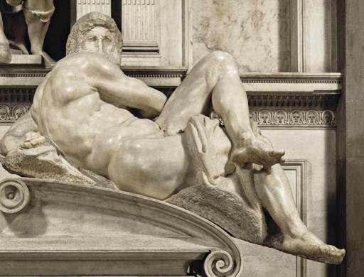 Michelangelo,Il Giorno,Tomba di Giuliano de’ Medici, 1526-1531, marmo, Firenze, San Lorenzo, Sagrestia Nuova 