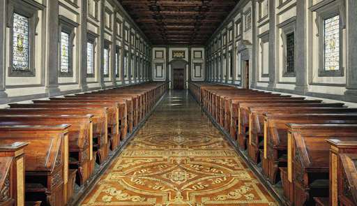 Michelangelo, Sala di lettura della Biblioteca Laurenziana 