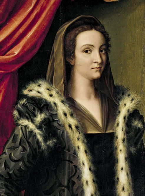 Cristofano Allori (attr.),Giulia Gonzaga, seconda metà del XVI secolo, olio su tavola, cm 143,5