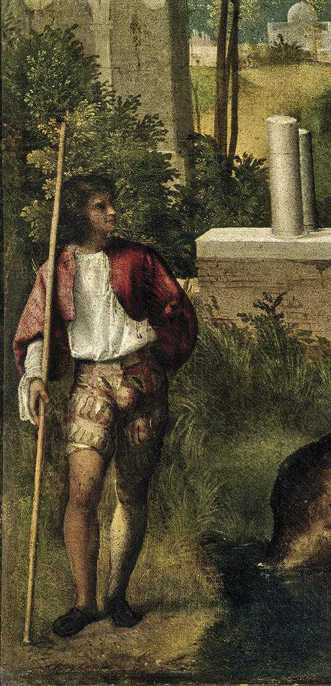 Giorgione,La tempesta, particolare, 1503-1504, Venezia, Gallerie dell’Accademia 