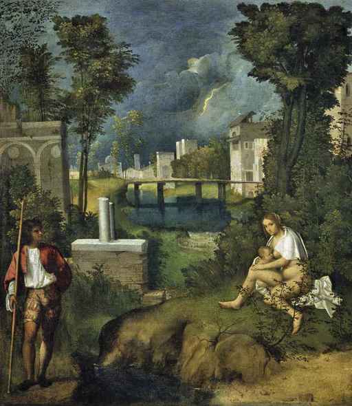 Giorgione,La tempesta, 1503-1504, olio su tela, cm 82