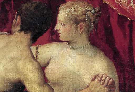 Veronese,Venere e Marte con Cupido, particolare, 1575 ca, olio su tela, cm 47