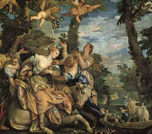 Veronese,Il ratto di Europa, 1575-1580, olio su tela, cm 240