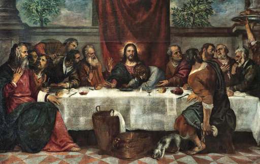 Tiziano,Ultima Cena, 1550-1557, olio su tela, cm 167