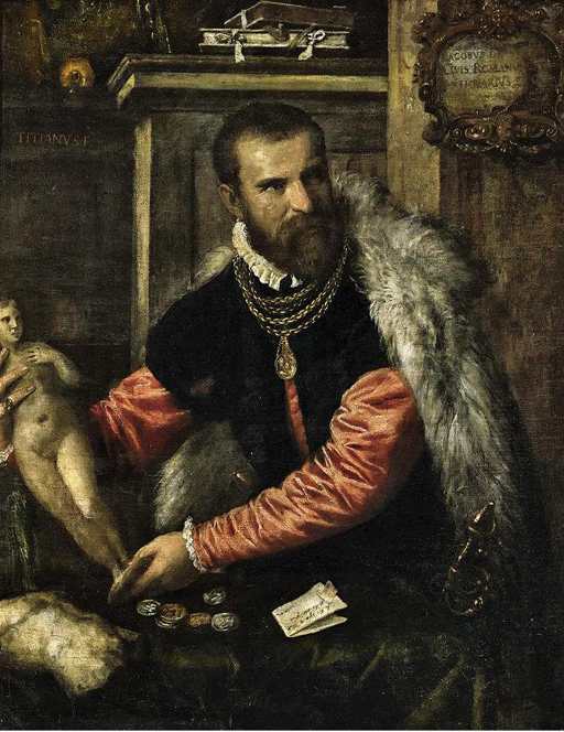 Tiziano,Ritratto di Jacopo Strada, 1568, olio su tela, cm 125