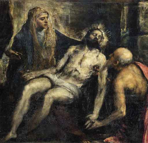 Tiziano,Pietà, particolare, 1575 ca, olio su tela, cm 378