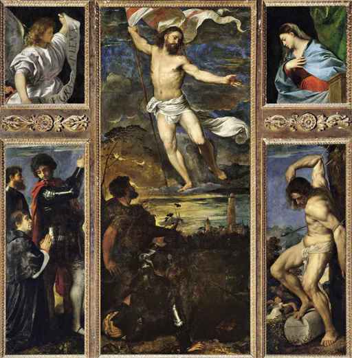 Tiziano,Polittico Averoldi, 1520-1522, olio su tavola, cm 278x253, Brescia, San Nazaro e Celso