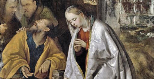 Romanino,Natività, particolare, 1525, olio su tela, cm 240