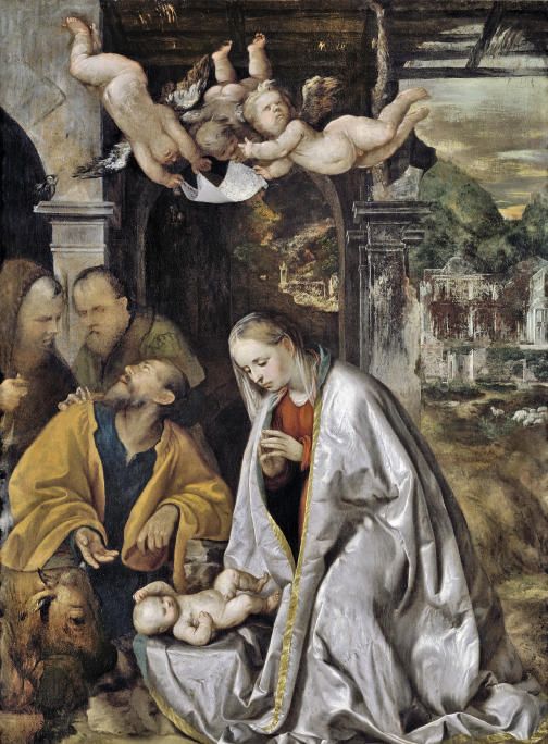 Romanino,Natività, intero, 1525, olio su tela, cm 240