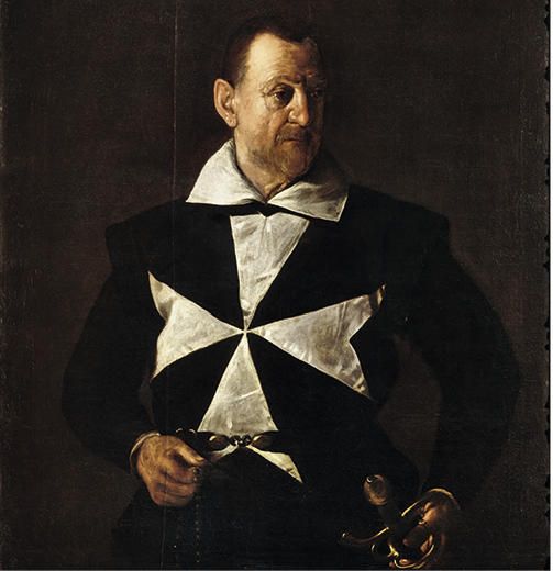 Caravaggio,Ritratto di Antonio Martelli, cavaliere di Malta, 1608-1609, olio su tela, cm 118,5